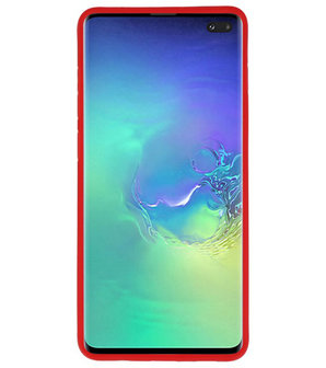 Rood Focus Transparant Hard Cases voor Samsung Galaxy S10 Plus