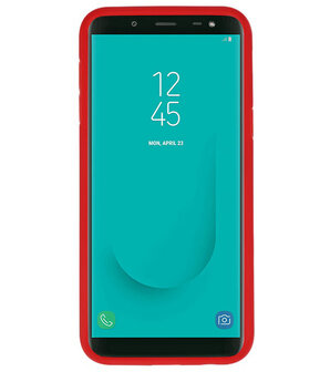 Rood Focus Transparant Hard Cases Samsung Galaxy J6