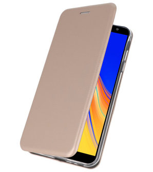 Goud Slim Folio Case voor Samsung Galaxy J4 Plus
