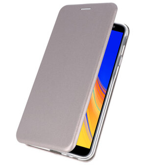 Grijs Slim Folio Case voor Samsung Galaxy J4 Plus