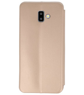 Goud Slim Folio Case voor Samsung Galaxy J6 Plus