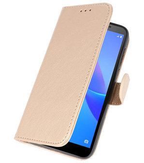 Bookstyle Wallet Cases Hoesje voor Huawei Y5 Lite 2018 Goud