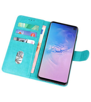 Bookstyle Wallet Cases Hoesje voor Samsung Galaxy S10 Groen