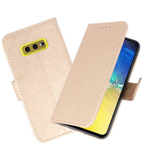 Bookstyle Wallet Cases Hoesje voor Samsung Galaxy S10e Goud