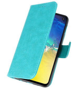 Bookstyle Wallet Cases Hoesje voor Samsung Galaxy S10e Groen