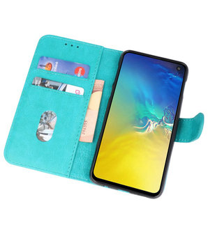 Bookstyle Wallet Cases Hoesje voor Samsung Galaxy S10e Groen