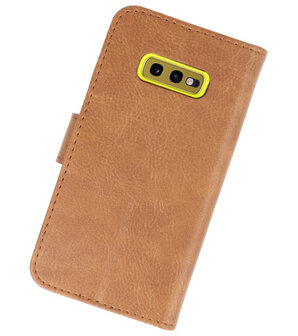 Bookstyle Wallet Cases Hoesje voor Samsung Galaxy S10e Bruin