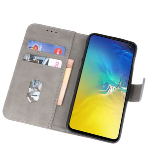 Bookstyle Wallet Cases Hoesje voor Samsung Galaxy S10e Grijs