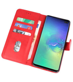 Bookstyle Wallet Cases Hoesje voor Samsung Galaxy S10 Plus Rood