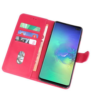 Bookstyle Wallet Cases Hoesje voor Samsung Galaxy S10 Plus Roze