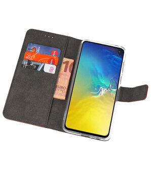 Wallet Cases Hoesje voor Samsung Galaxy S10e Bruin