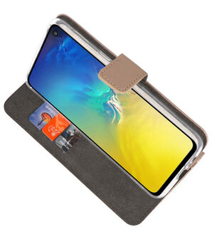 Wallet Cases Hoesje voor Samsung Galaxy S10e Goud