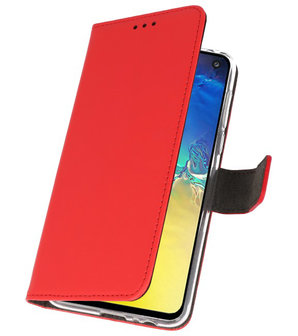 Wallet Cases Hoesje voor Samsung Galaxy S10e Rood