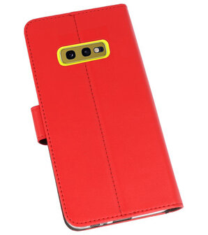 Wallet Cases Hoesje voor Samsung Galaxy S10e Rood