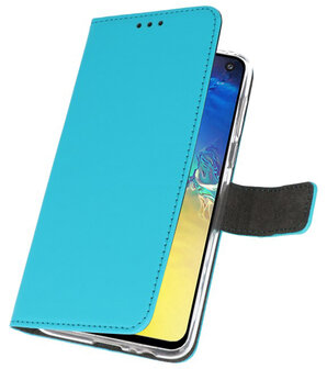 Wallet Cases Hoesje voor Samsung Galaxy S10e Blauw