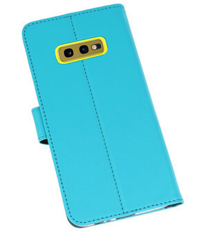 Wallet Cases Hoesje voor Samsung Galaxy S10e Blauw