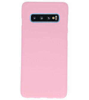 Color TPU Hoesje voor Samsung Galaxy S10 Roze