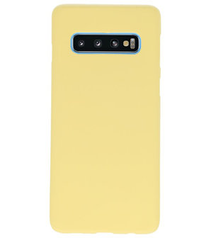Color TPU Hoesje voor Samsung Galaxy S10 Geel