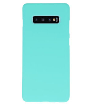 Color TPU Hoesje voor Samsung Galaxy S10 Plus Tuqquoise