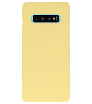 Color TPU Hoesje voor Samsung Galaxy S10 Plus Geel