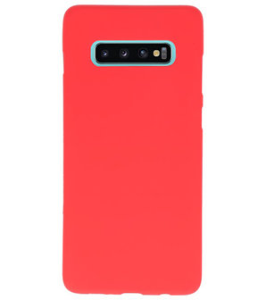 Color TPU Hoesje voor Samsung Galaxy S10 Plus Rood