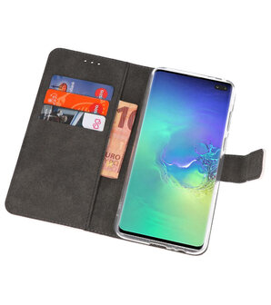 Wallet Cases Hoesje voor Samsung Galaxy S10 Plus Wit