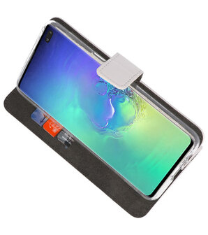Wallet Cases Hoesje voor Samsung Galaxy S10 Plus Wit