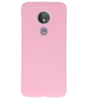 Color TPU Hoesje voor Motorola Moto G7 Power Roze