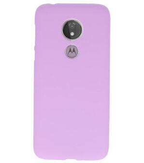 Color TPU Hoesje voor Motorola Moto G7 Power Paars