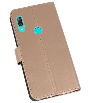 Wallet Cases Hoesje voor Huawei Y7 / Y7 Prime (2019) Goud