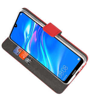 Wallet Cases Hoesje voor Huawei Y7 / Y7 Prime (2019) Rood