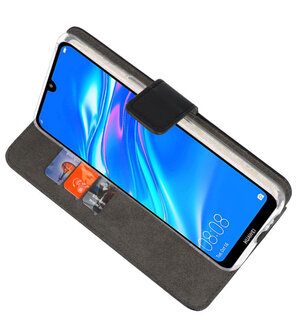 Wallet Cases Hoesje voor Huawei Y7 / Y7 Prime (2019) Zwart