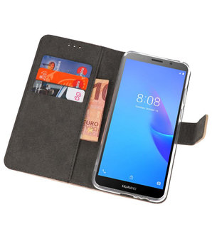 Wallet Cases Hoesje voor Huawei Y5 Lite 2018 Goud