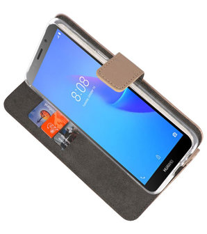 Wallet Cases Hoesje voor Huawei Y5 Lite 2018 Goud