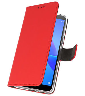 Wallet Cases Hoesje voor Huawei Y5 Lite 2018 Rood