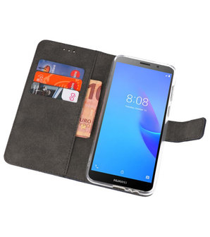 Wallet Cases Hoesje voor Huawei Y5 Lite 2018 Navy