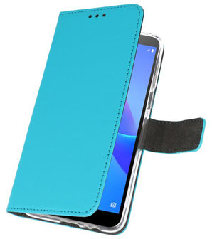 Wallet Cases Hoesje voor Huawei Y5 Lite 2018 Blauw