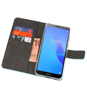 Wallet Cases Hoesje voor Huawei Y5 Lite 2018 Blauw