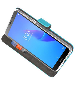 Wallet Cases Hoesje voor Huawei Y5 Lite 2018 Blauw