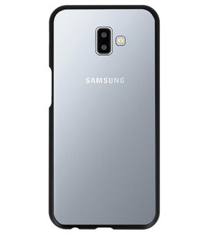 Magnetic Back Cover voor Galaxy J6 Plus Zwart - Transparant