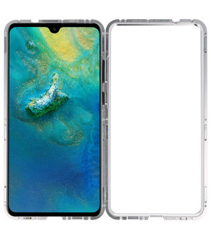 Magnetic Back Cover voor Huawei Mate 20 Zilver - Transparant