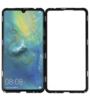 Magnetic Back Cover voor Mate 20 X Zwart - Transparant