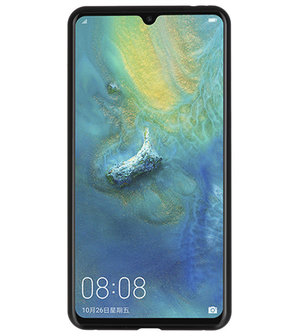 Magnetic Back Cover voor Mate 20 X Zwart - Transparant