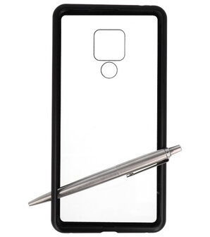 Magnetic Back Cover voor Mate 20 X Zwart - Transparant