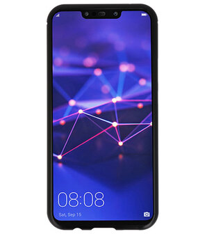 Magnetic Back Cover voor Mate 20 Lite Zwart - Transparant