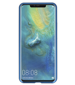 Magnetic Back Cover voor Mate 20 Pro Blauw - Transparant