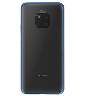 Magnetic Back Cover voor Mate 20 Pro Blauw - Transparant