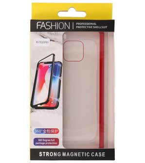 Magnetic Back Cover voor Mate 20 Pro Rood - Transparant