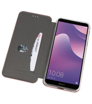 Slim Folio Case voor Huawei Y7 / Y7 Prime 2018 Roze
