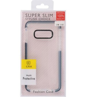 Armor TPU Hoesje voor Samsung Galaxy S10e Transparant / Zwart